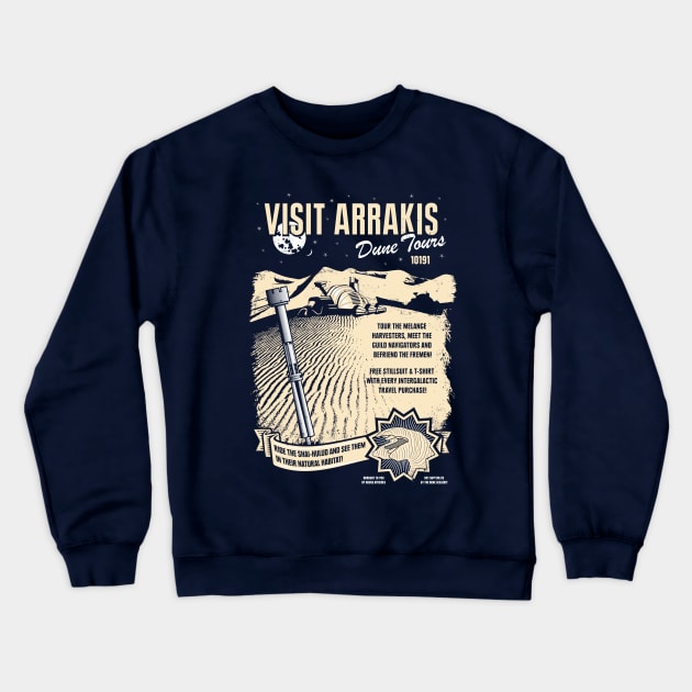 Visit Arrakis Crewneck Sweatshirt by heavyhand